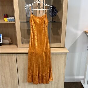 Joie Metallic Dress with Subtle Leopard Prints